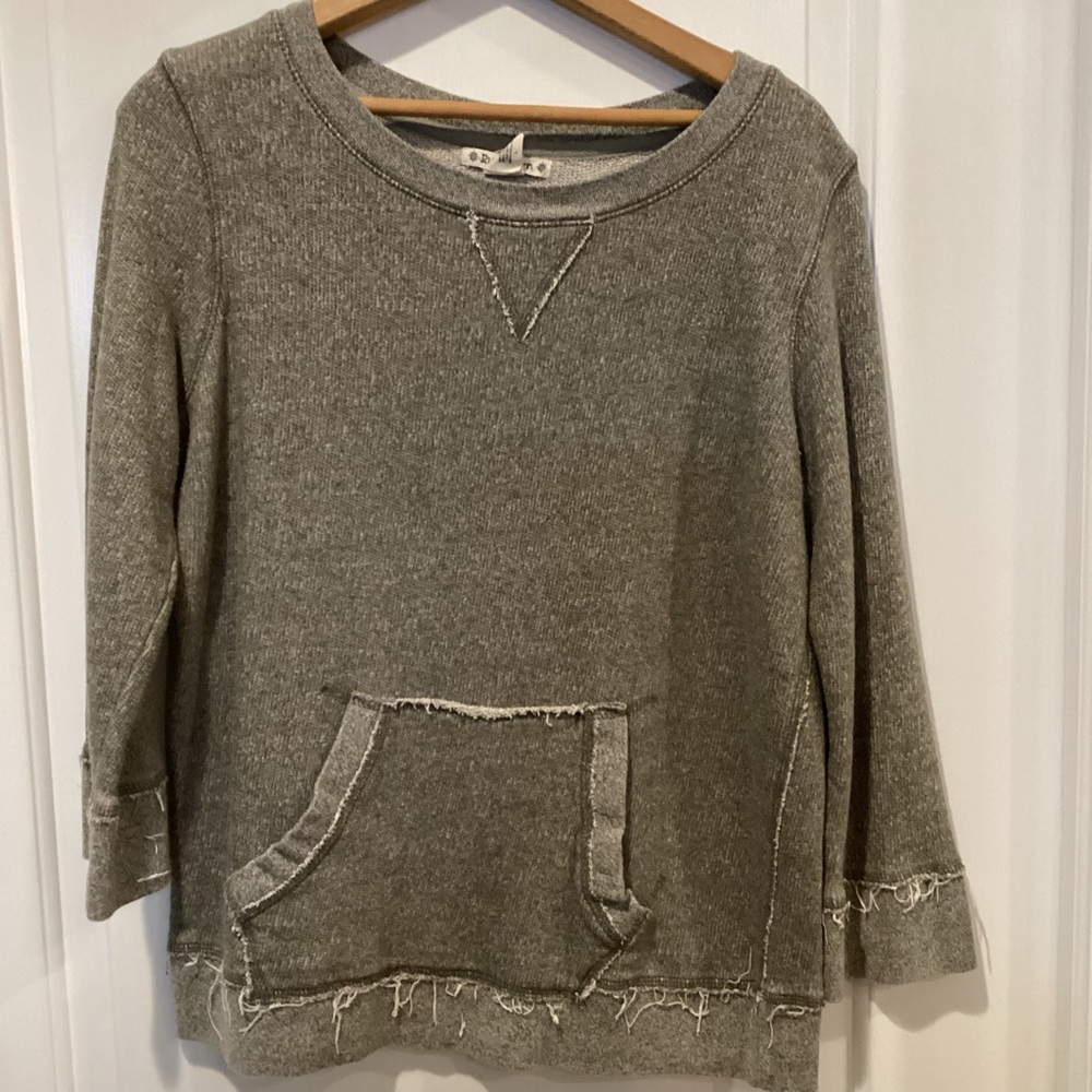 Ruff Hewn Charcoal Textured Pullover